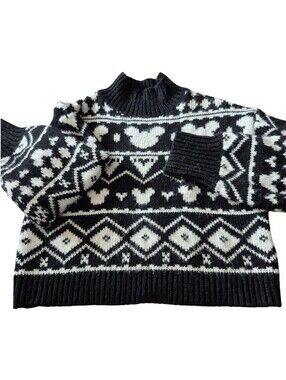 H&M Disney Black & White Sweater Size Small